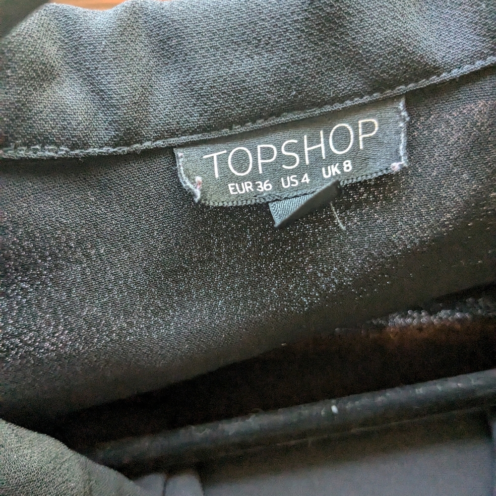 Topshop Black Longline Blazer – Size US 4 - Picture 2 of 5